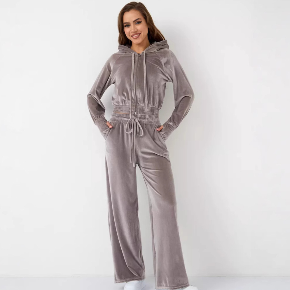 Women'S Fashion Sweatshirts - Setelan Wanita 2 Potong Cardigan Zipper