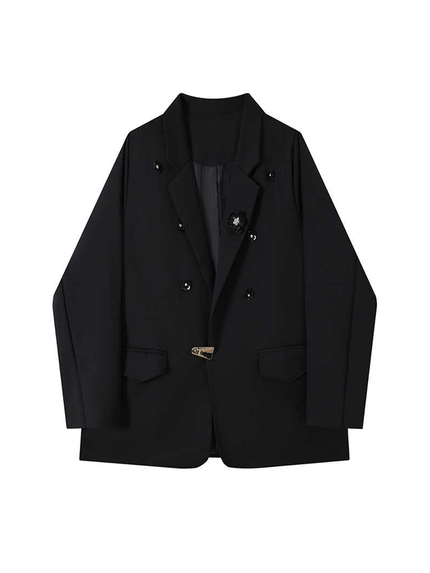 Blazer Women Oversized - Jaket Blazer Wanita Hitam Gothic 3D