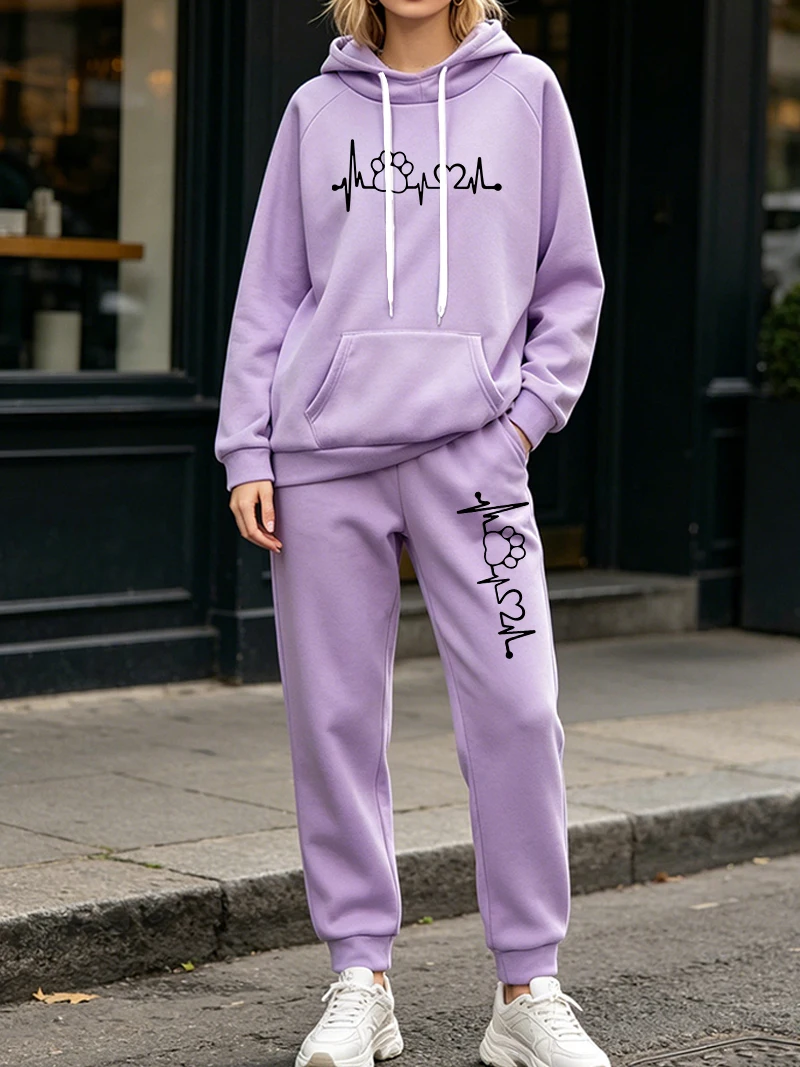 Women'S Fashion Sweatshirts - Setelan Wanita 2 Pcs Musim Gugur