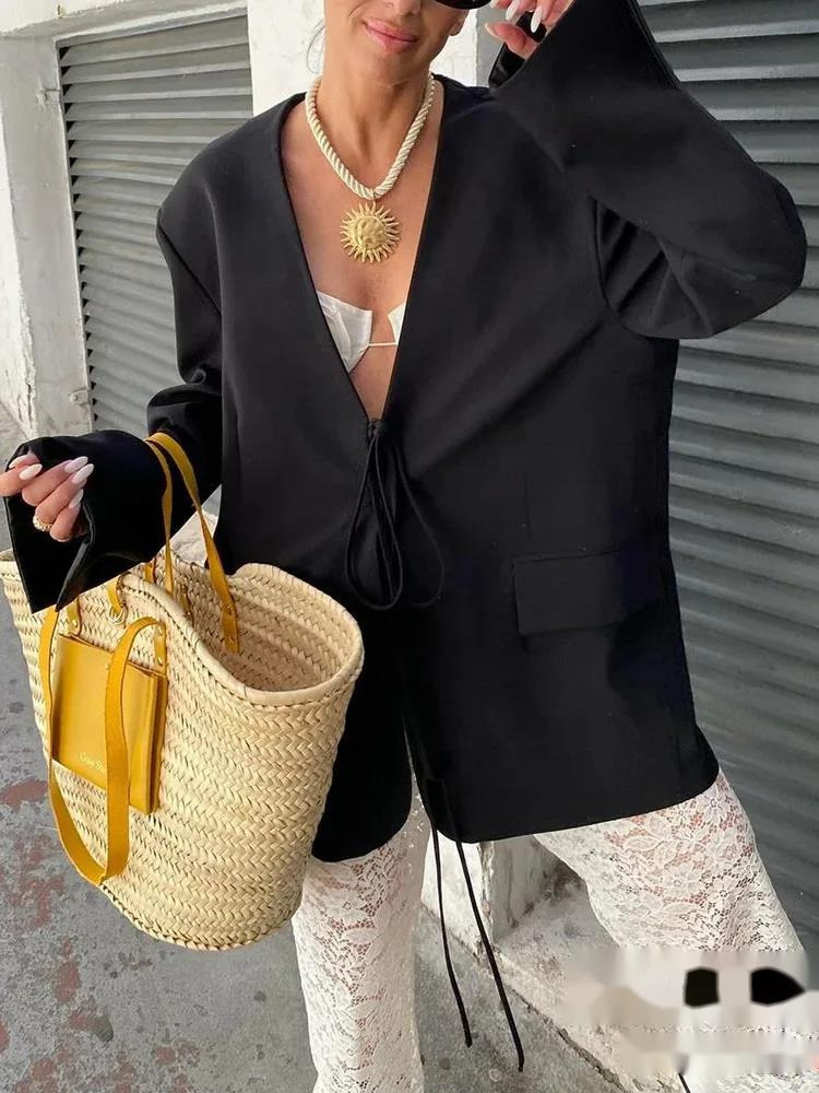 Blazer Women Oversized - Blazer Hitam Ukuran Besar Kasual Wanita