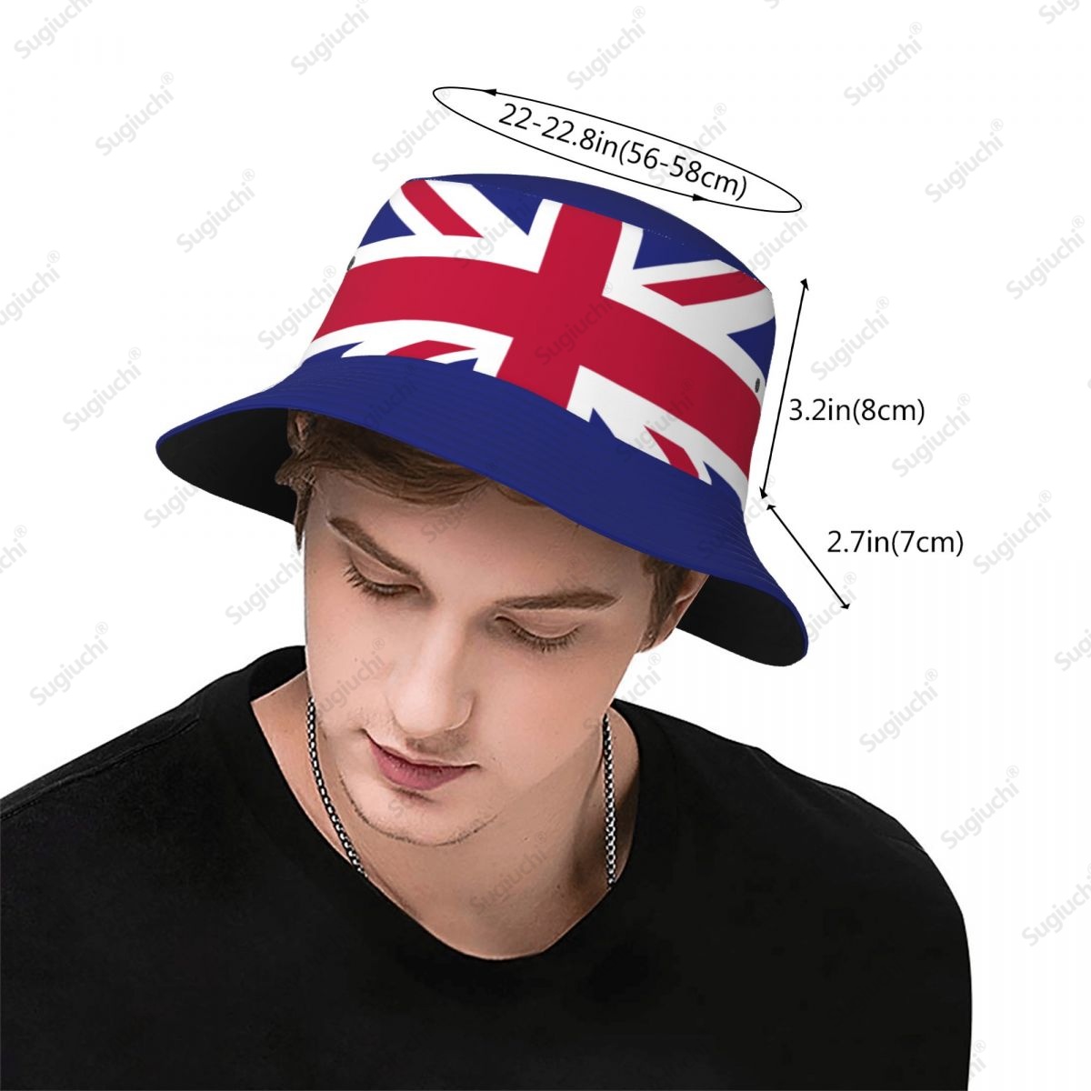 Topi Bucket Bendera 3D Inggris - Women'S Fashion Uk 2025 ulasan dan harga