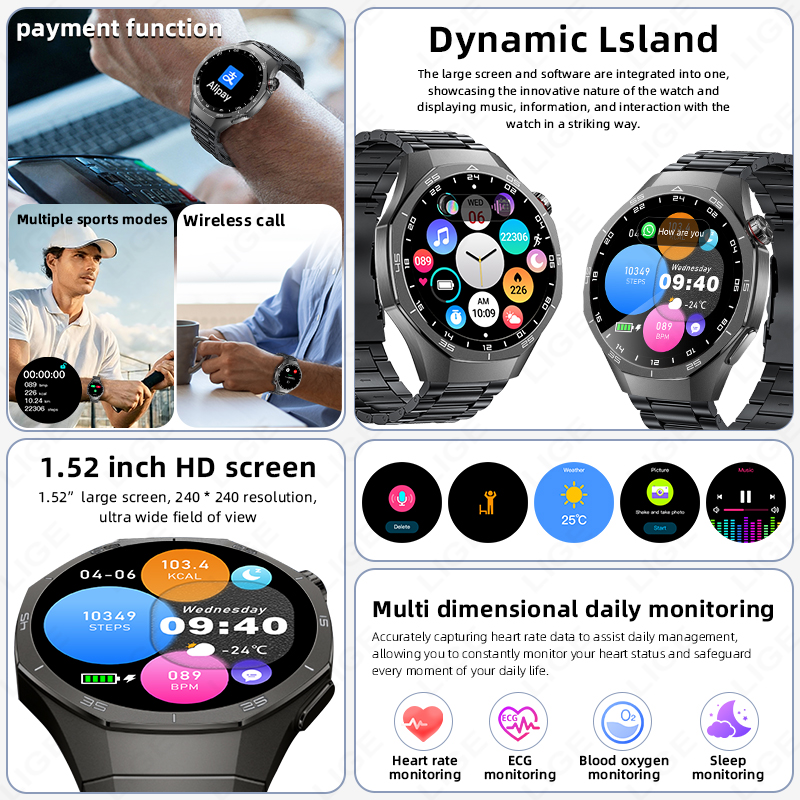 Jam Tangan Pintar LIGE ECG Unt - Women Fashion Zone ulasan dan harga