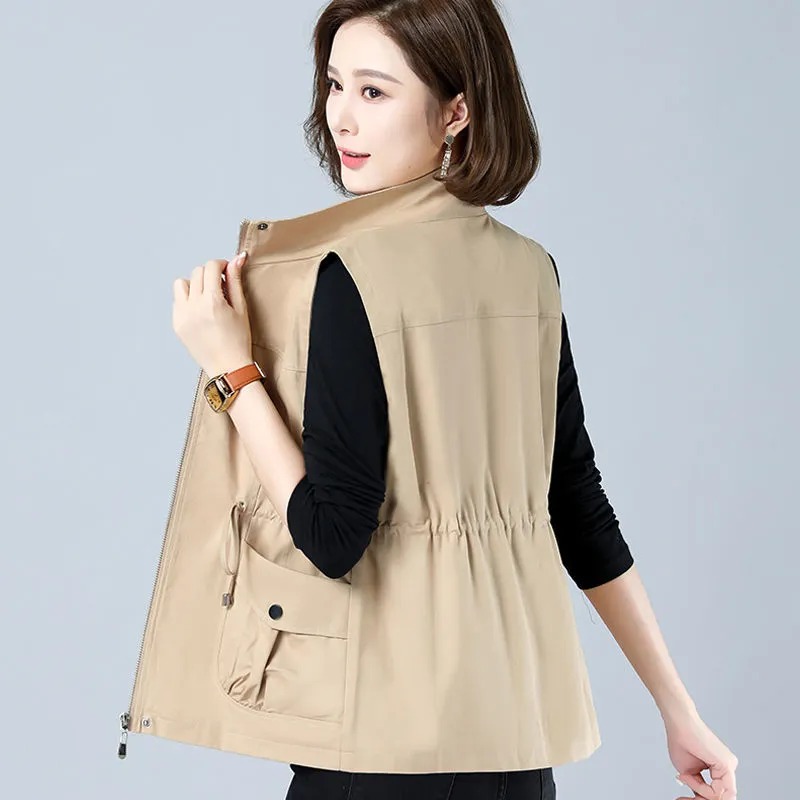Rompi Wanita Ringan Kerah Tega - Women'S Fashion Utility Vest ulasan dan harga