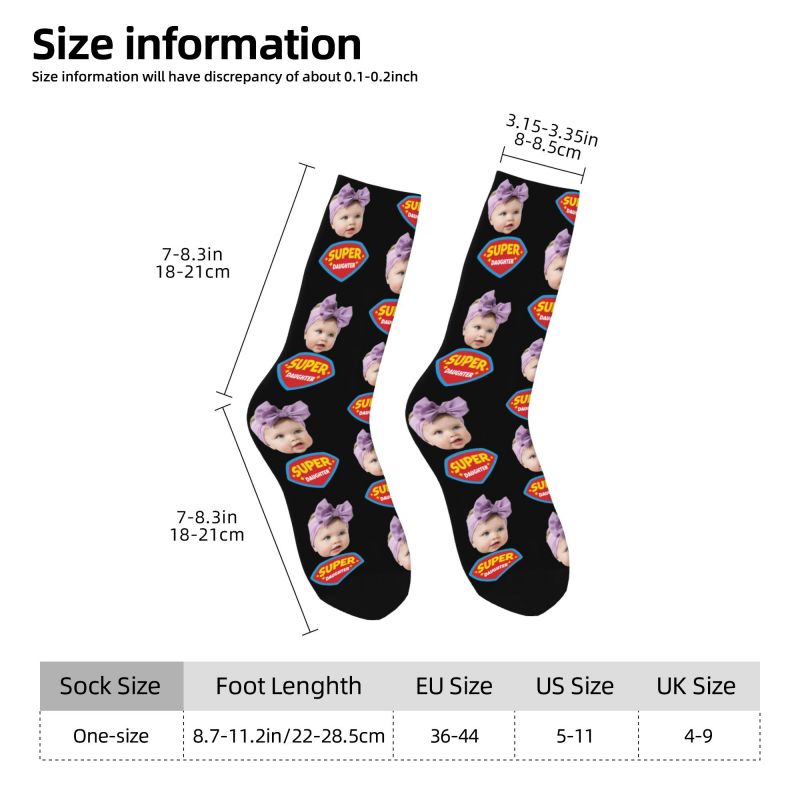 Kaos Kaki Custom Super Daugher - Women Fashion Designer Dresses Photos ulasan dan harga
