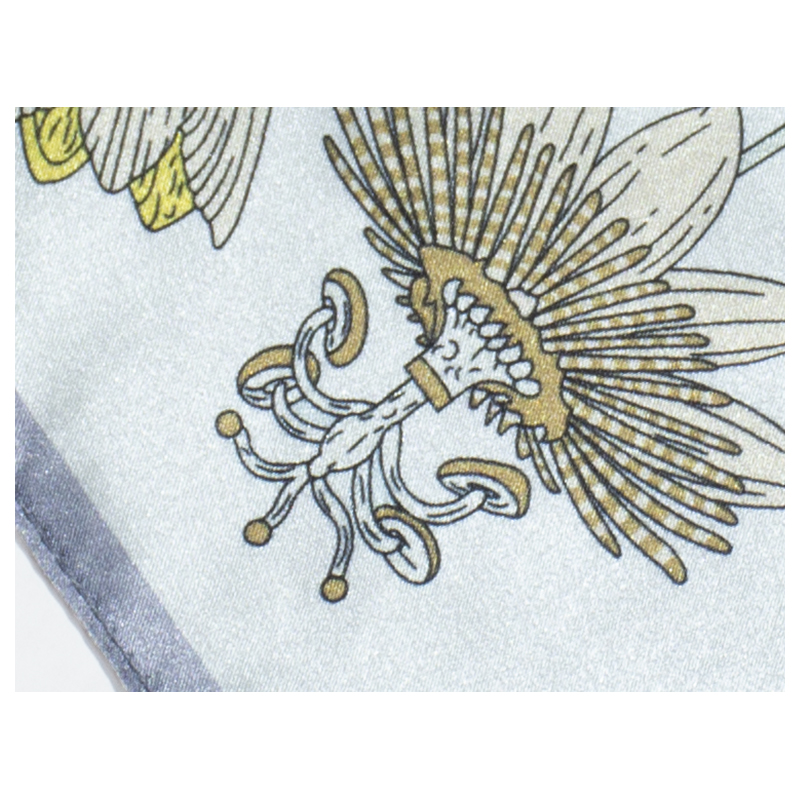 Syal Sutra Persegi Motif Mewah - Women Fashion Drawing ulasan dan harga