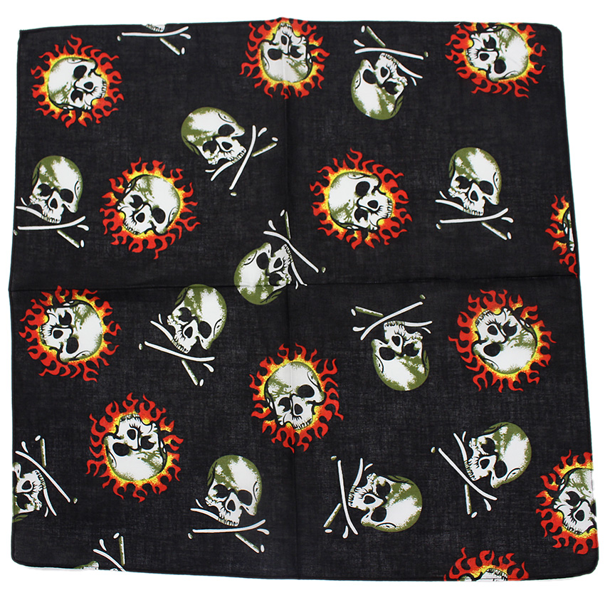 Tengkorak Bandana Square Syal  - Women Fashion Drawing ulasan dan harga