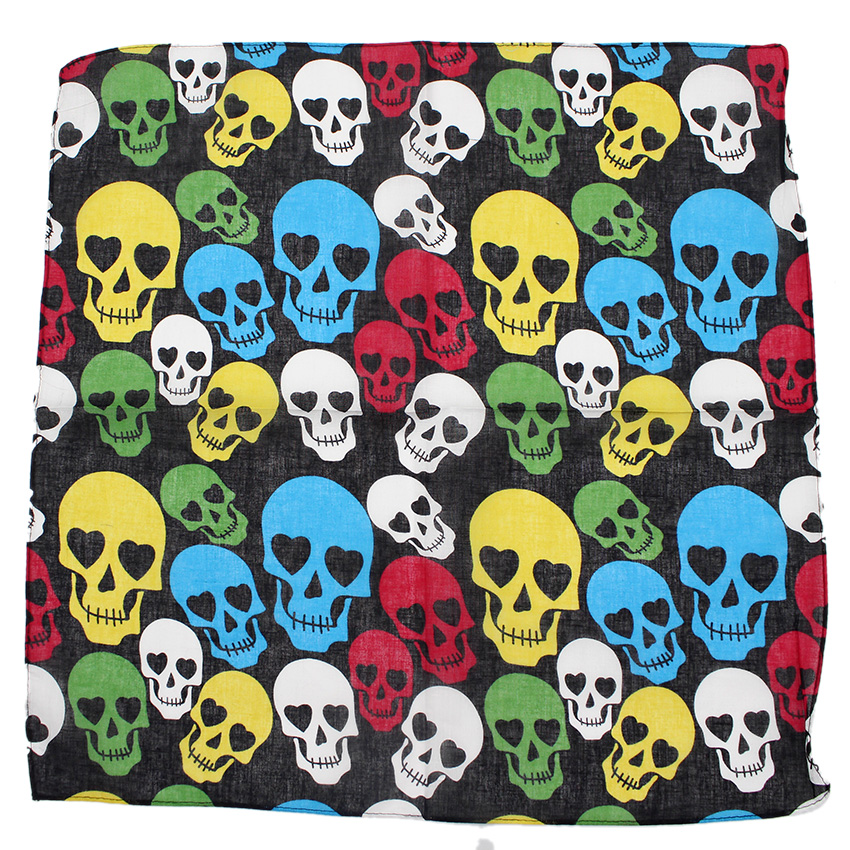 Tengkorak Bandana Square Syal  - Women Fashion Drawing ulasan dan harga