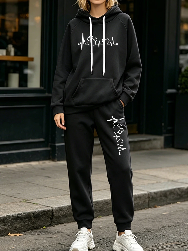 Setelan Wanita 2 Pcs Musim Gug - Women'S Fashion Sweatshirts ulasan dan harga