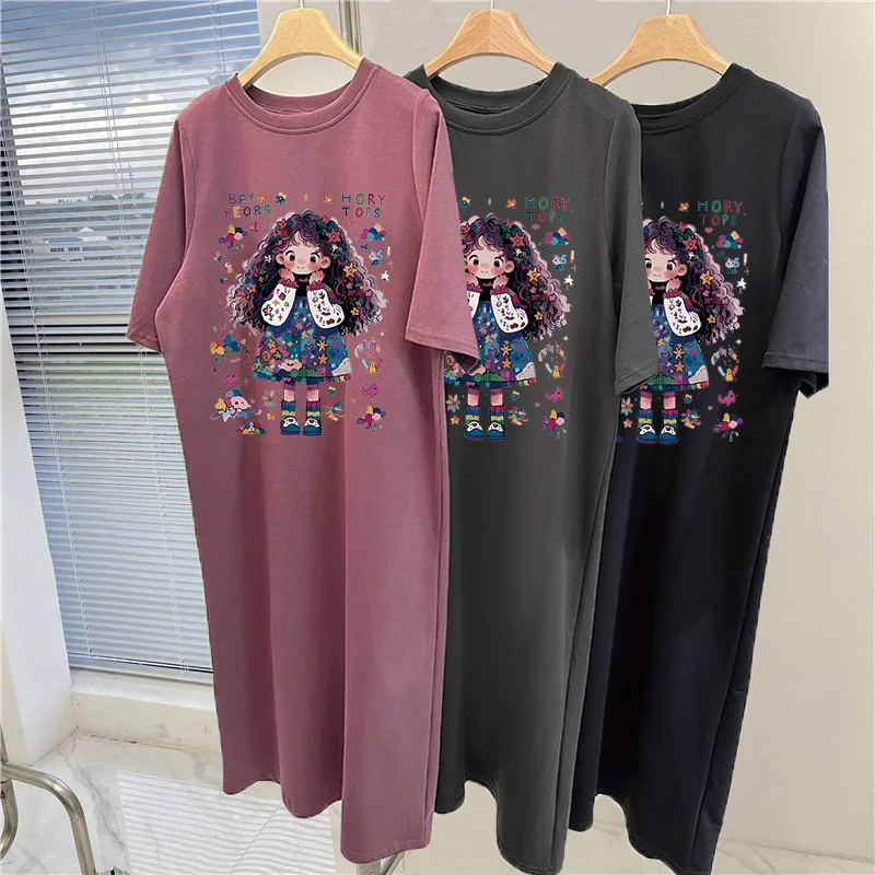 Gaun jahitan leher bulat kasua - Women Fashion Drawing ulasan dan harga