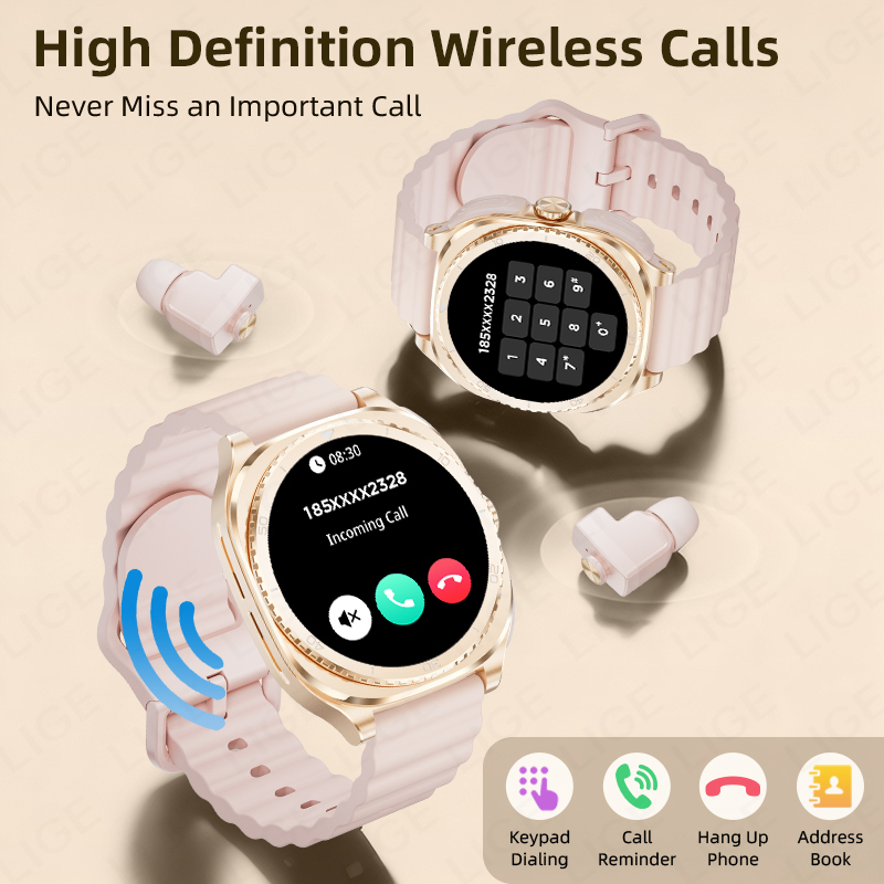 LIGE 2 In 1 TWS Headset Smart  - Women Fashion Zone ulasan dan harga