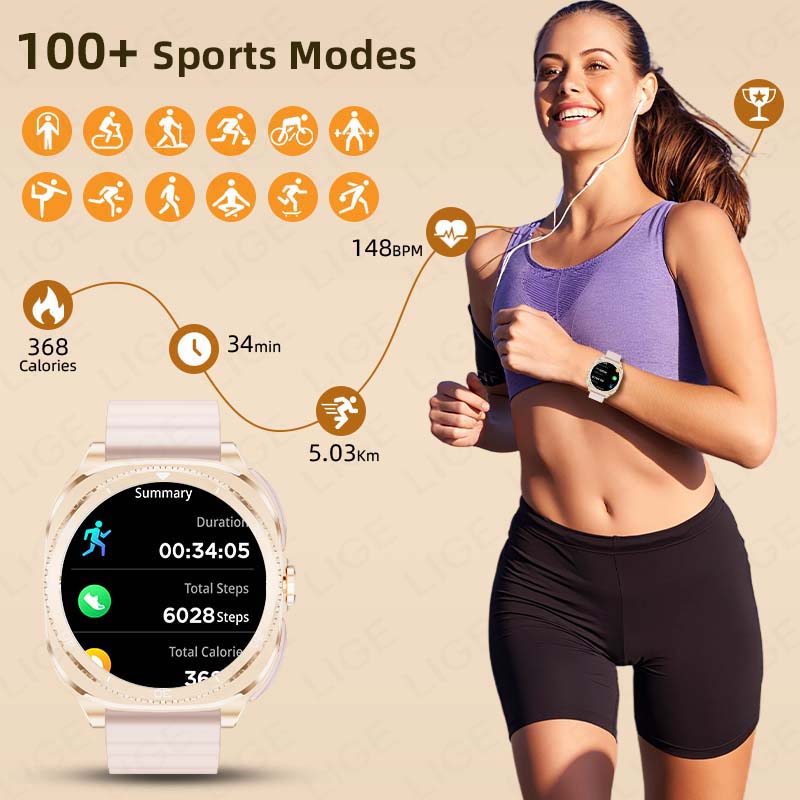 LIGE 2 In 1 TWS Headset Smart  - Women Fashion Zone ulasan dan harga