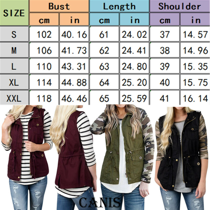 Fashion Wanita Rompi Olive Kar - Women'S Fashion Utility Vest ulasan dan harga
