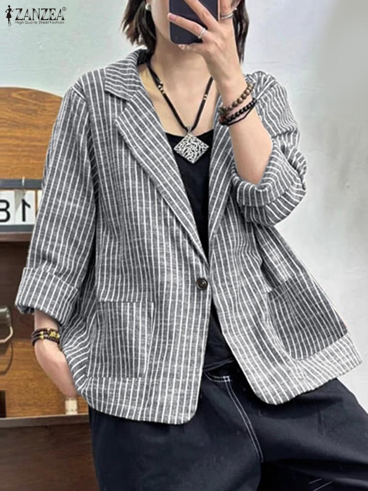 2025 ZANZEA Setelan Blazer Wan - Blazer Women Oversized ulasan dan harga