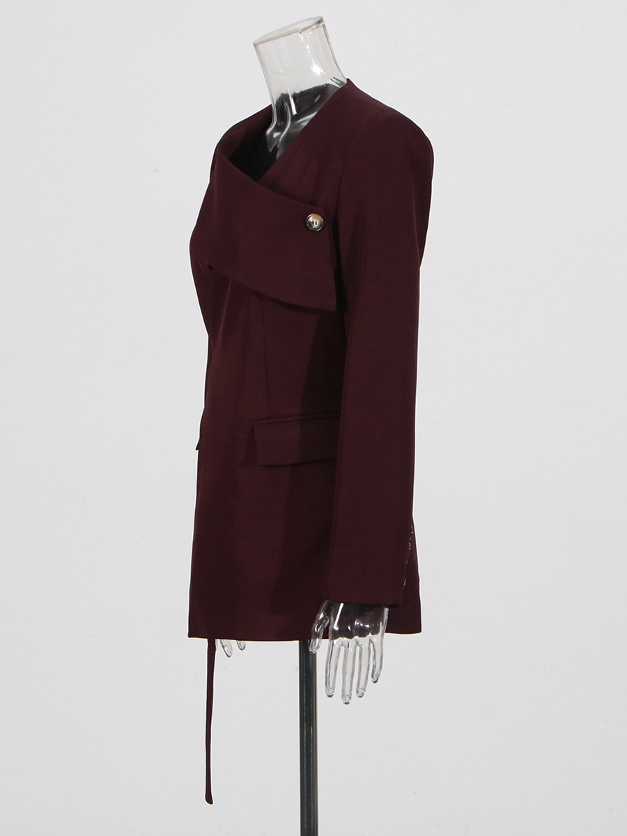 TWOTWINSTYLE Blazer asimetris  - Blazer Women Oversized ulasan dan harga