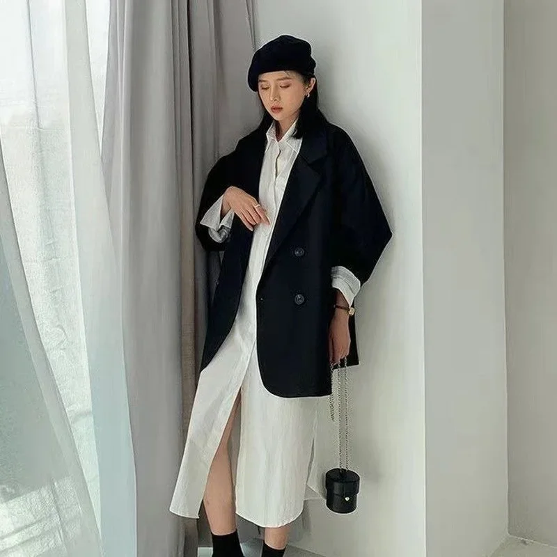 Blazer cokelat Vintage wanita, - Blazer Women Oversized ulasan dan harga