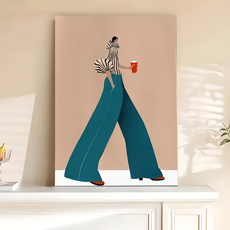 Poster Wanita Celana Biru Modi - Women Fashion Drawing ulasan dan harga